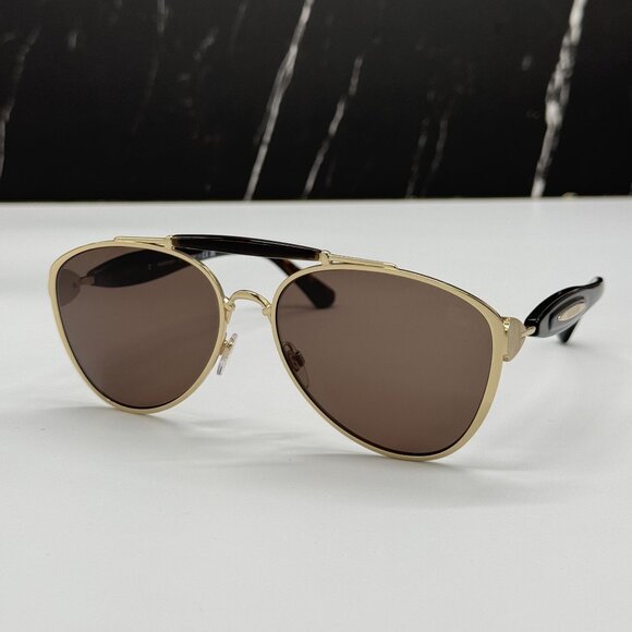 NEW BURBERRY BE3160 1109/73 GOLD BLACK UNISEX SUNGLASSES BURBERRY BE3160 110973 main image 4